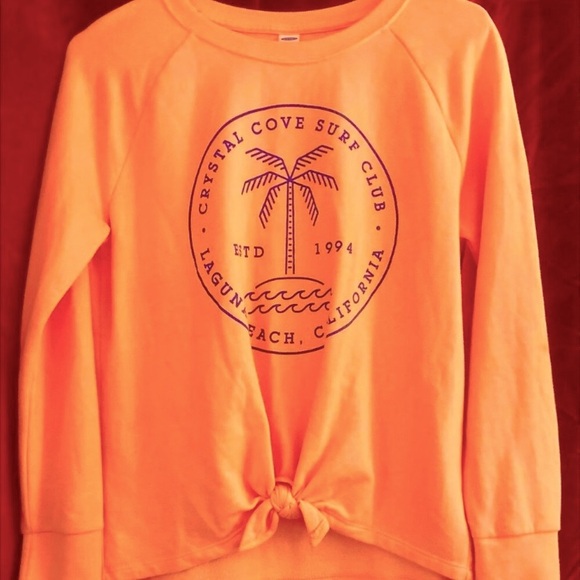 Old Navy Other - Girls Laguna Beach California Peach Long Sleeve Light Sweatshirt Teen | Pre-Teen